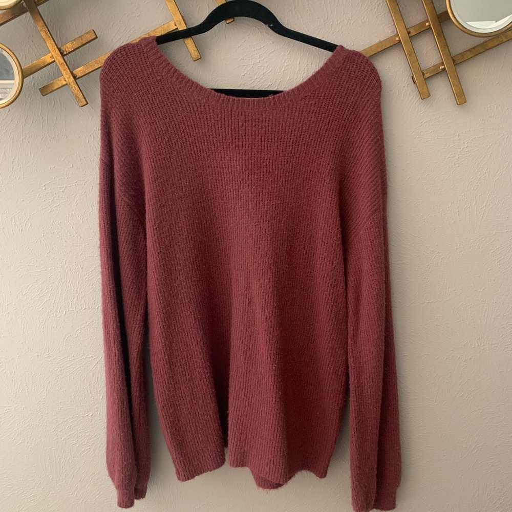 Open Twist Back Sweater